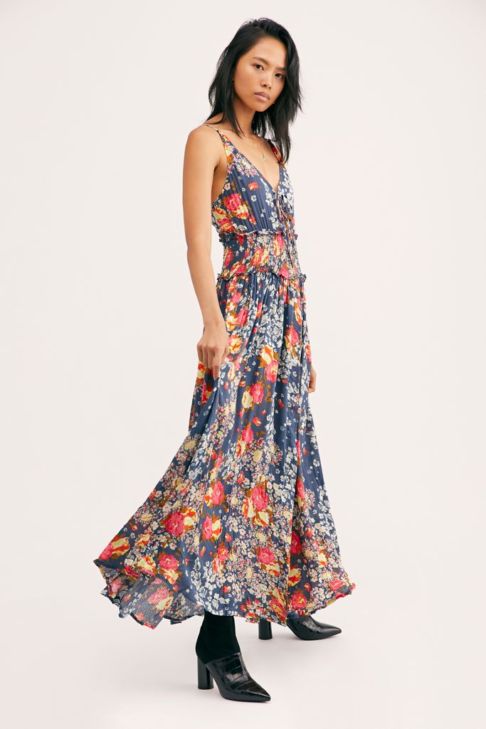 miles away printed maxi slip