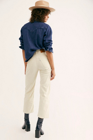 levi's ribcage straight ankle corduroy pants