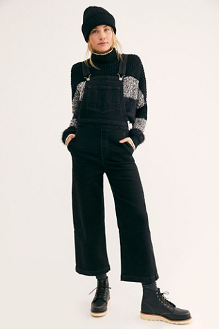 free people wide leg overalls