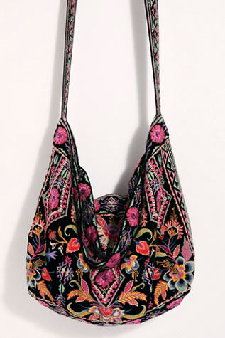 velvet embroidered bag