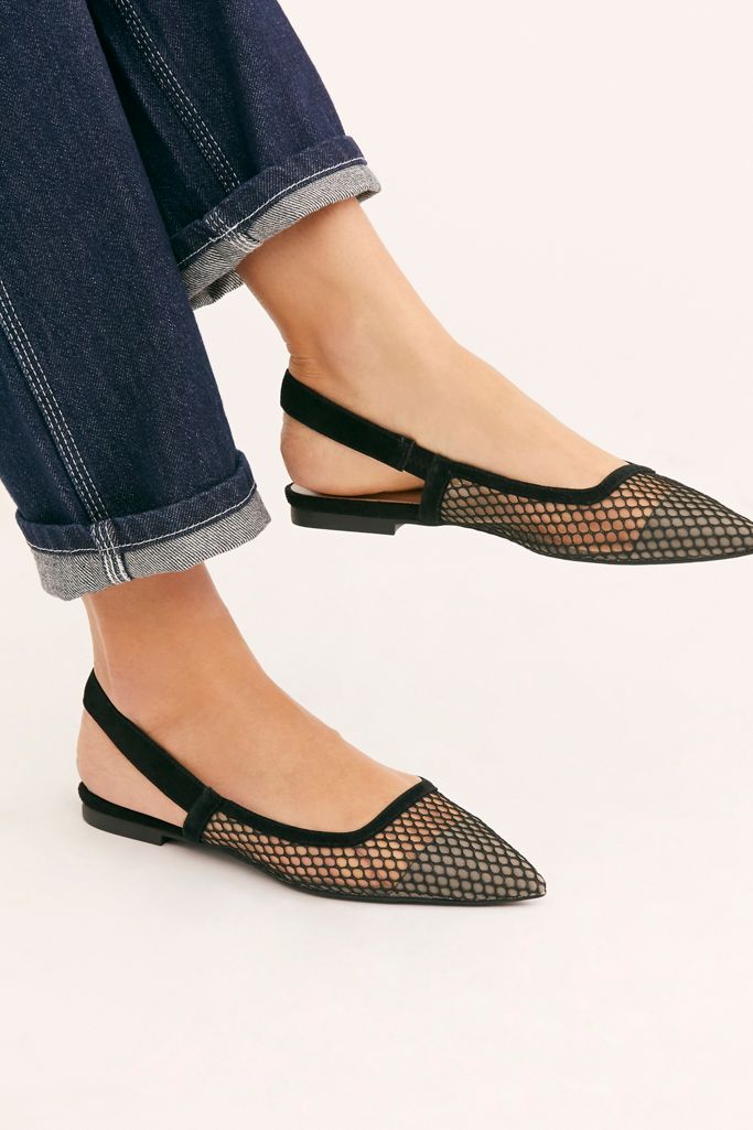 jeffrey campbell emelia mesh slingback flat