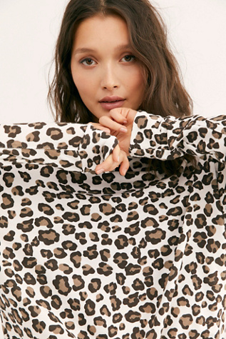 free people leopard sweatshirts