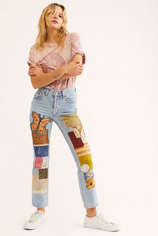 butterfly button jeans