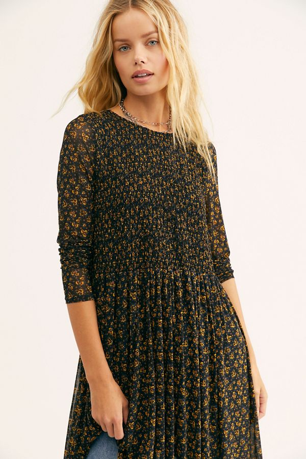 Hello And Goodbye Mesh Midi Dress | Free People