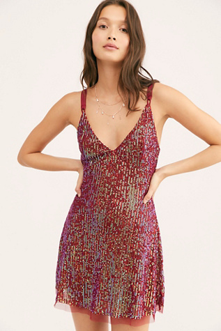 free people gold sequin dress