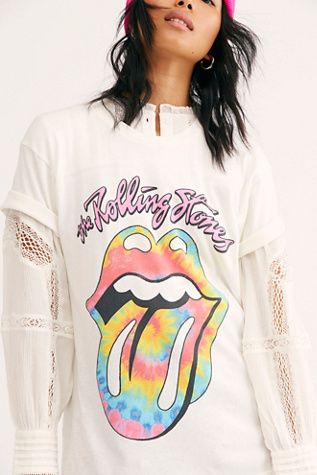 tie dye rolling stones shirt