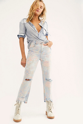 free people floral jeans