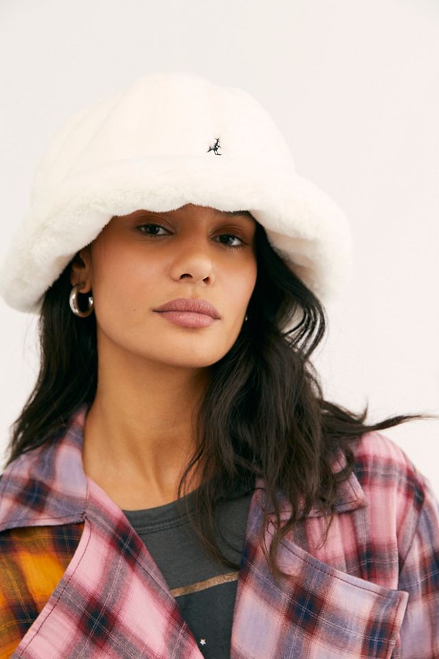 Kangol Faux Fur Casual Bucket Hat Free People