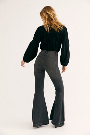free people black flare jeans