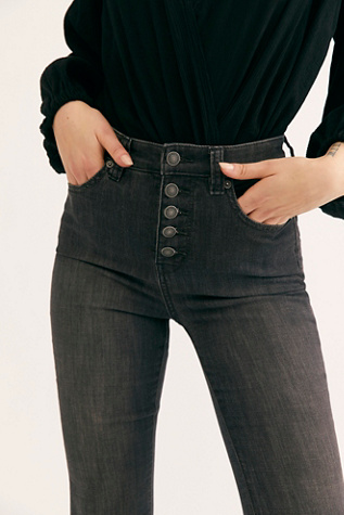free people button jeans