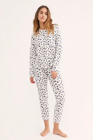 monrow leopard sweatpants