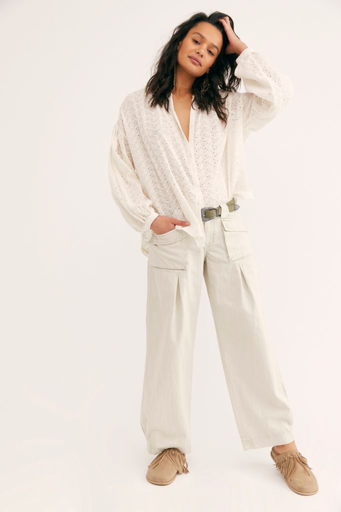 Birch Denim Wideleg Pant Free People