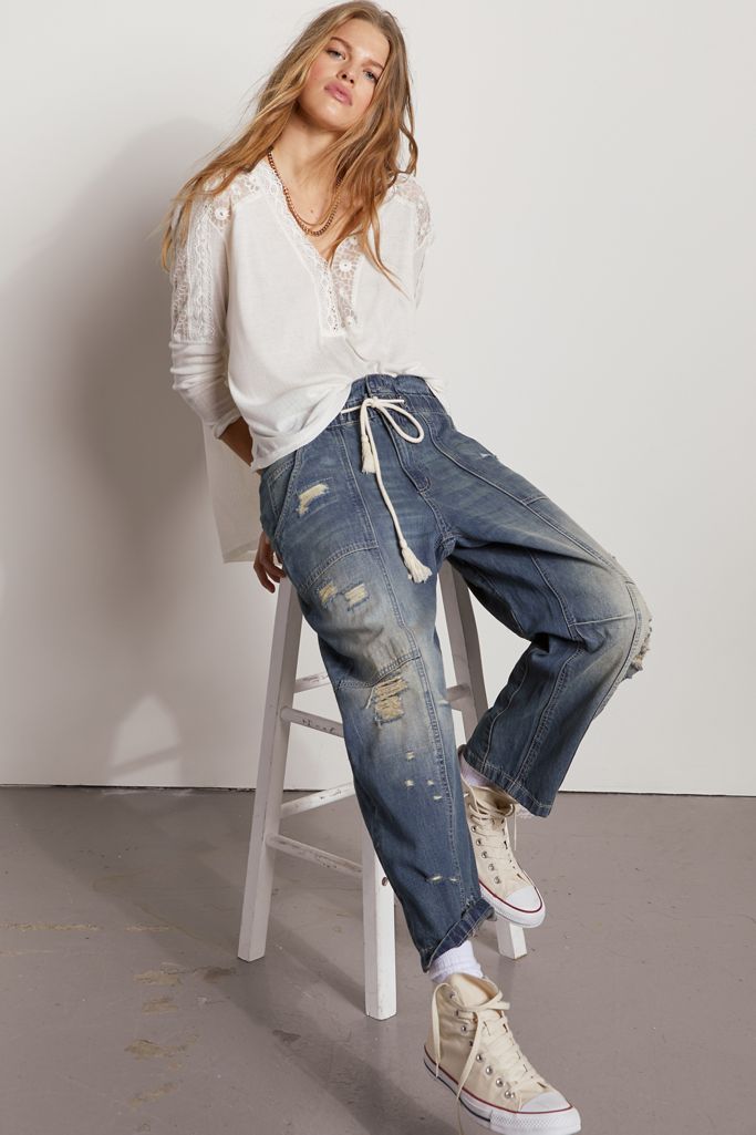 In My Time Denim Cargo Jeans Free People