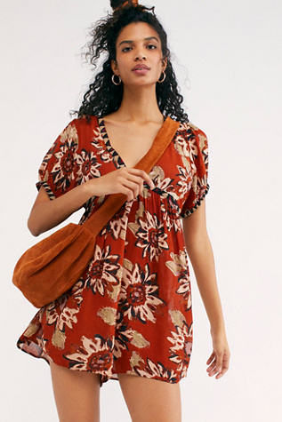free people orange romper