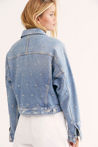 free people studded jean jacket