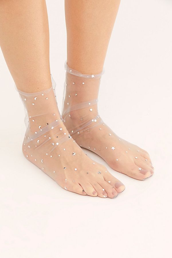 Starry Night Sheer Slouch Socks | Free People