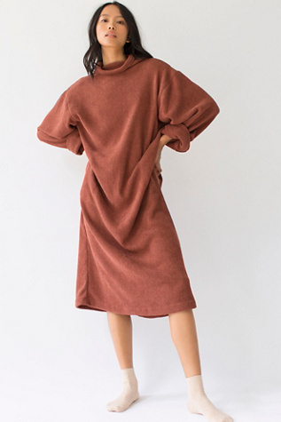 tan maxi dress with sleeves