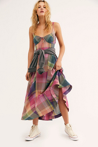 tie up midi dress