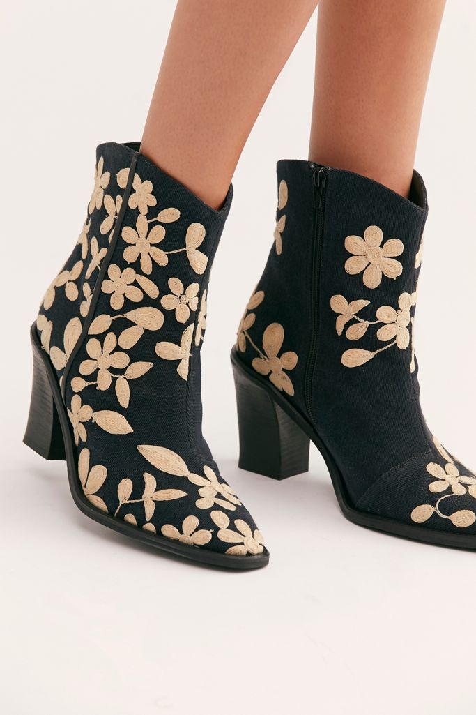 Embroidered Barclay Ankle Boots Free People