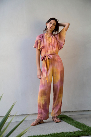 free people tie dye jumpsuit