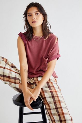 free people rubi ripped tshirt