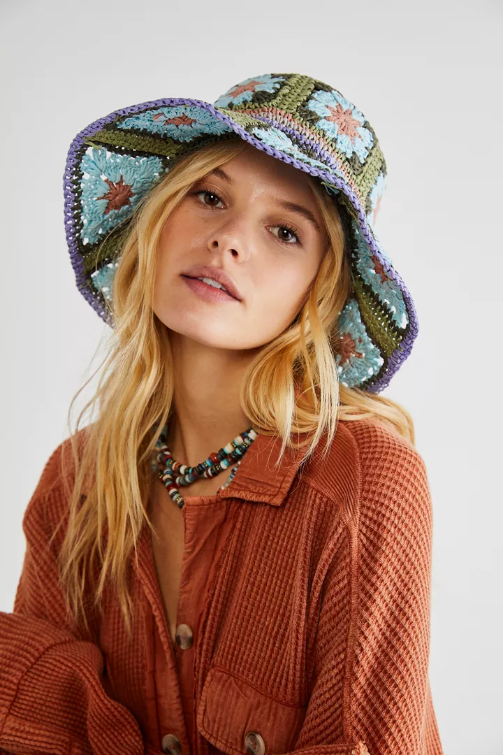 Summer Of Love Straw Bucket Hat