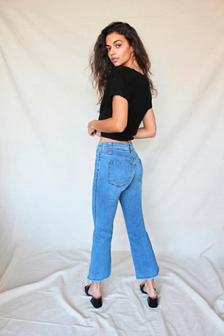 low rise flare jeans