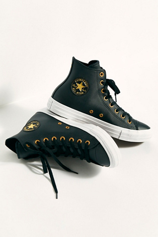 all star leather high top