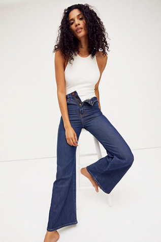 wrangler high rise flare jeans