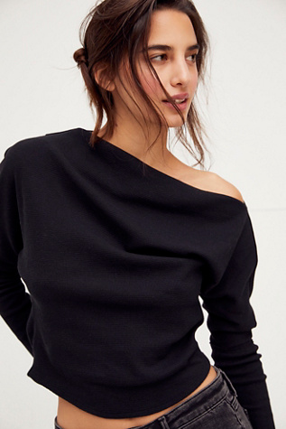 off the shoulder thermal top