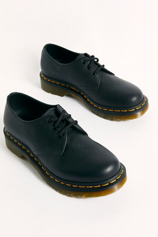 dr martens 1461 classic black flat shoes