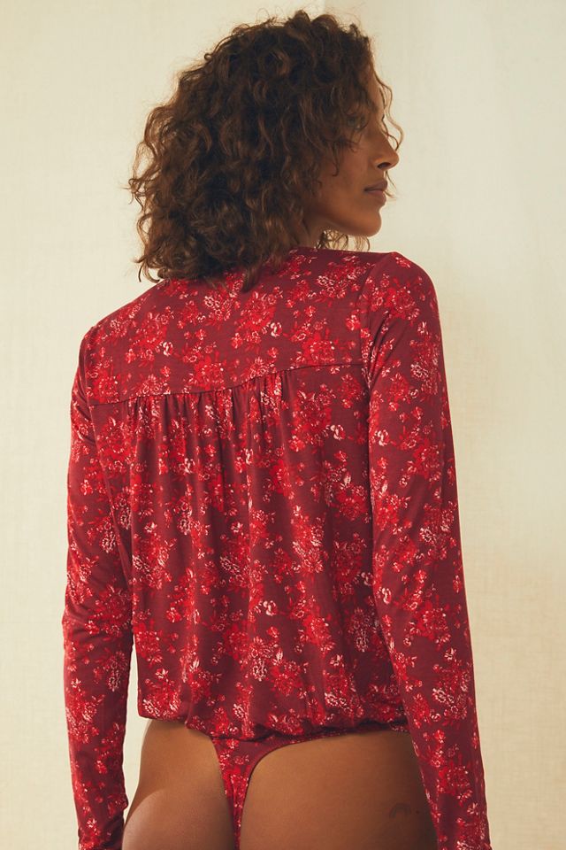 Free People Printed Turnt Bodysuit. 3