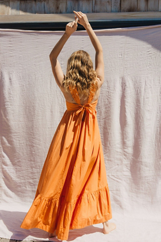 isabella ruffled maxi dress