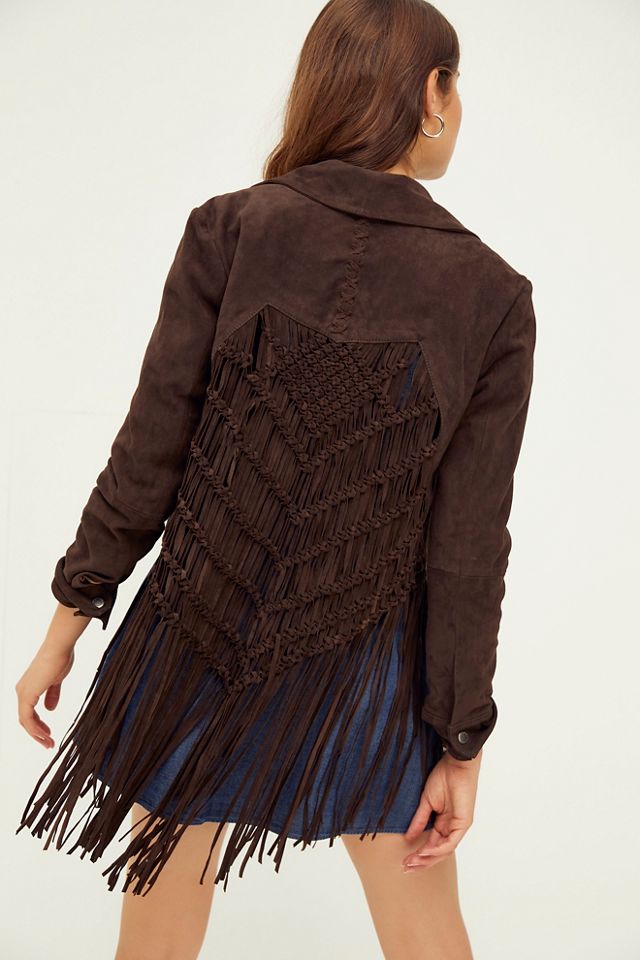 This Way Suede Fringe Jacket Free People