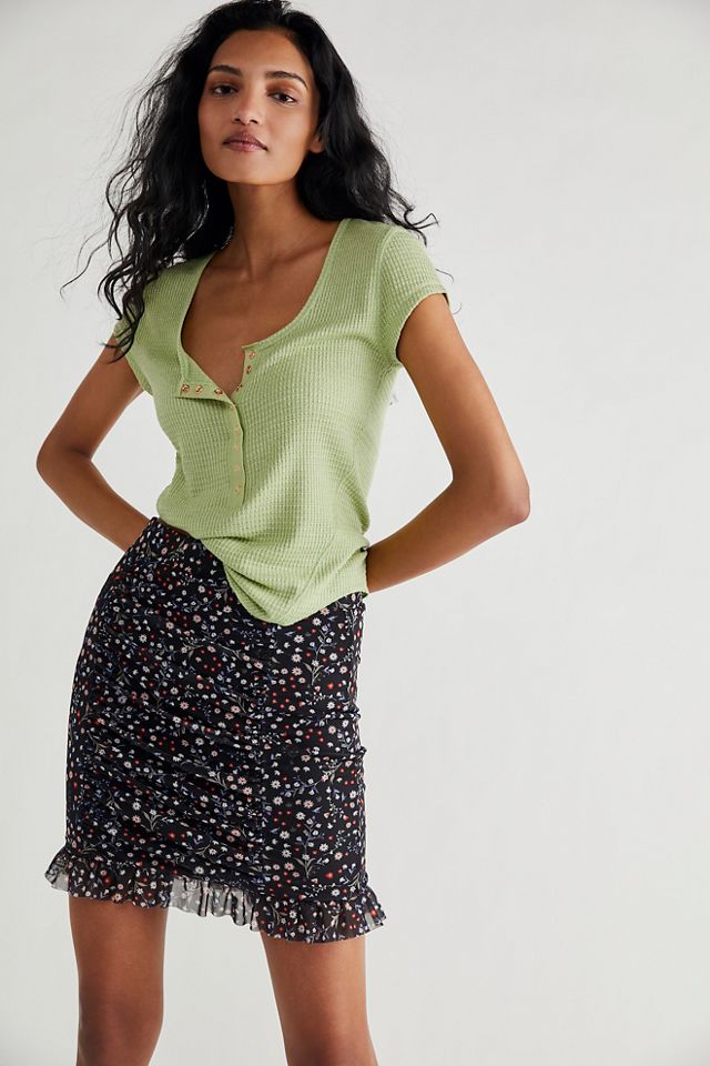 romi mesh mini skirt