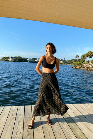 cotton maxi skirt 80