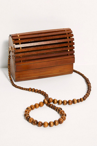 wooden cross body bag