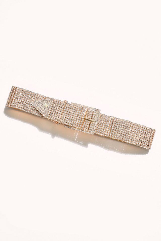 Free People Farah Gold Rhinestone Belt. 2