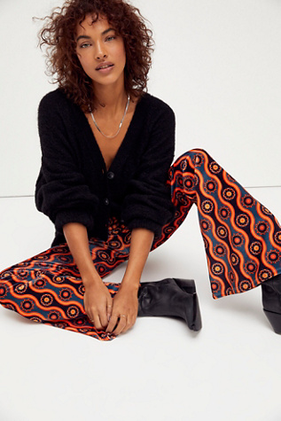 printed flare pants