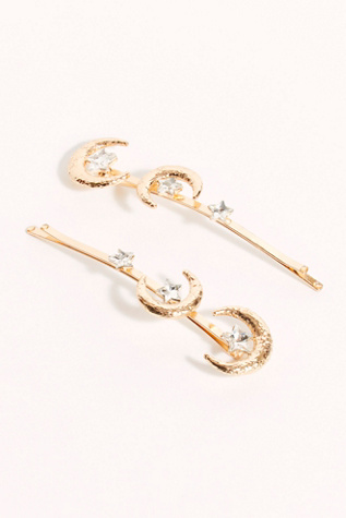 gold hair pins