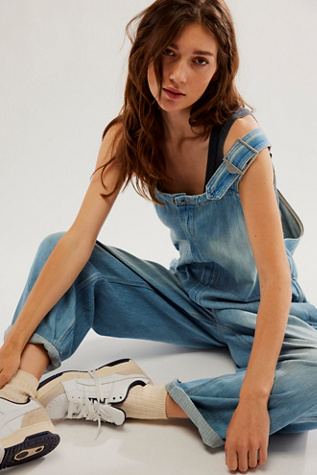 free people hunter denim overall