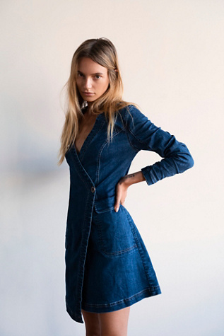 denim mini dress