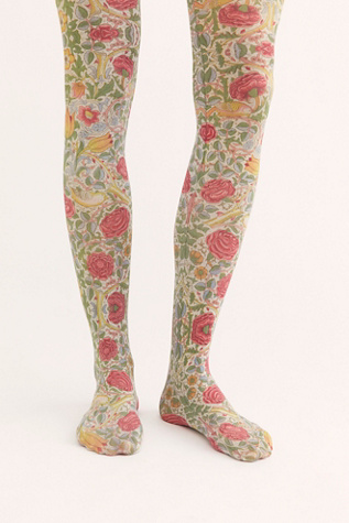 Rose Field Printed Tights | Free People