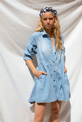 free people denim shirt dress