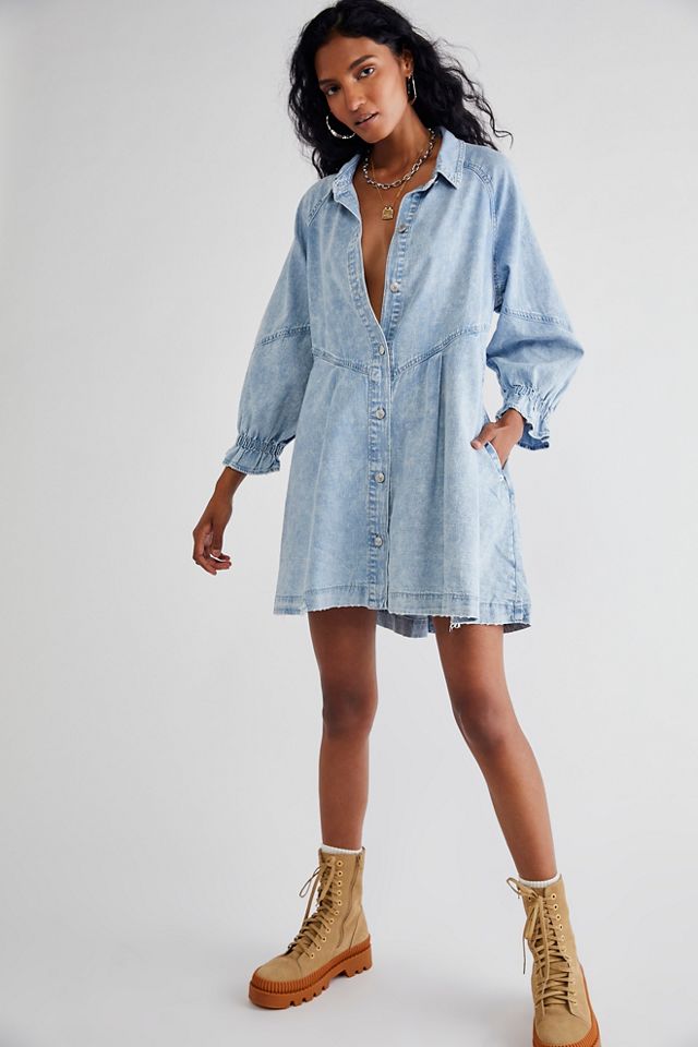 Free people best sale denim dress