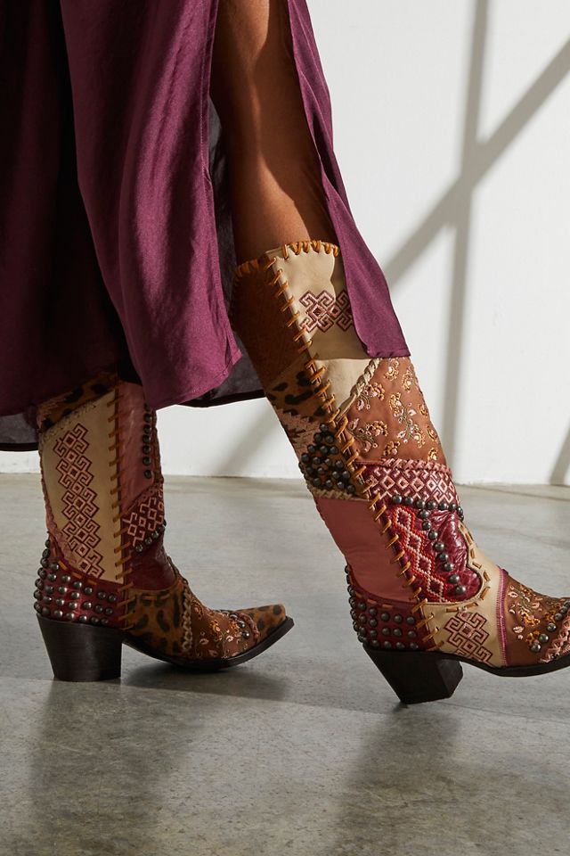 Free People Mexicali Patchwork Western Boots. 1