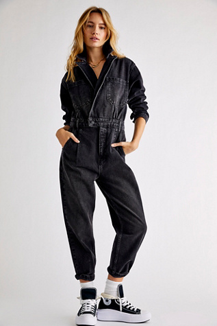 free people denim joggers