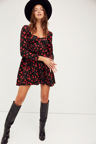 long sleeve babydoll dress