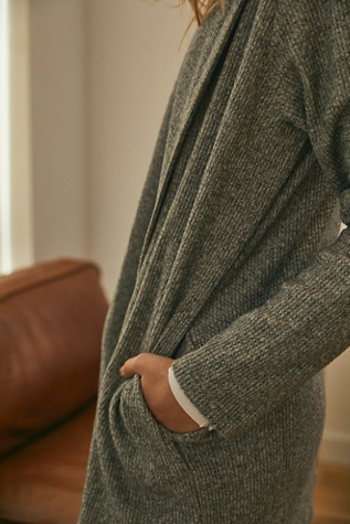 thermal hoodie cardigan