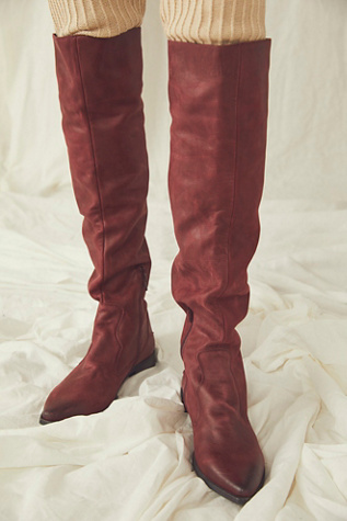 free people red boots